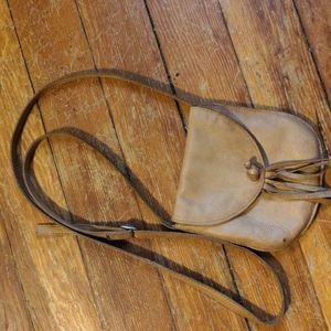 Leather snap crossbody